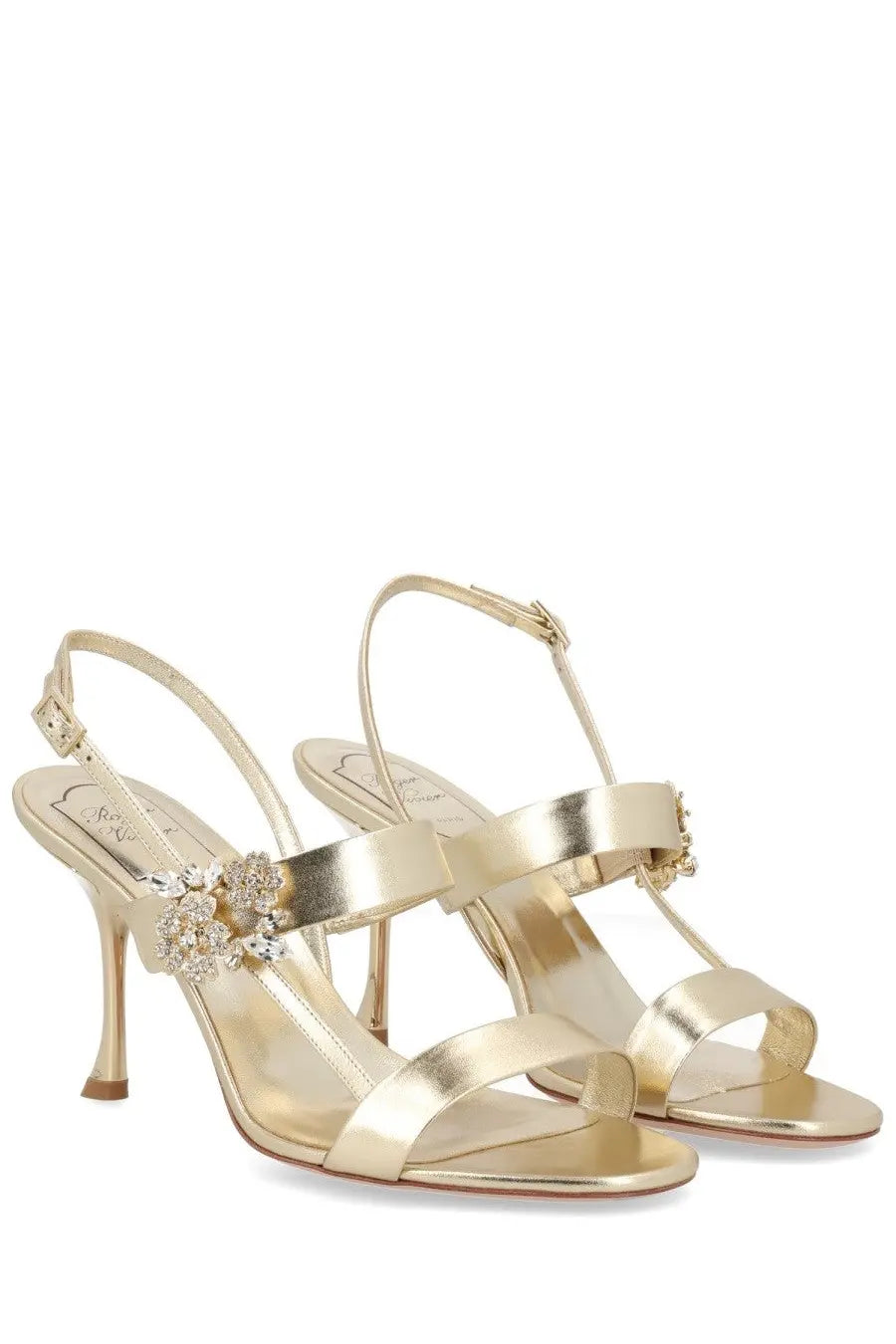 Roger Vivier Women's Efflorescence Sandals Gold, view 2