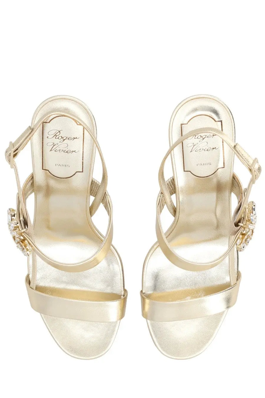 Roger Vivier Women's Efflorescence Sandals Gold, view 5