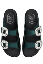 Roger Vivier Women's Slidi Viv Sandal Green, view 5