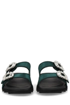 Roger Vivier Women's Slidi Viv Sandal Green, view 3