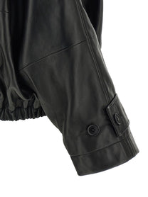 Rohe Blouson Leather Jacket Black, view 4