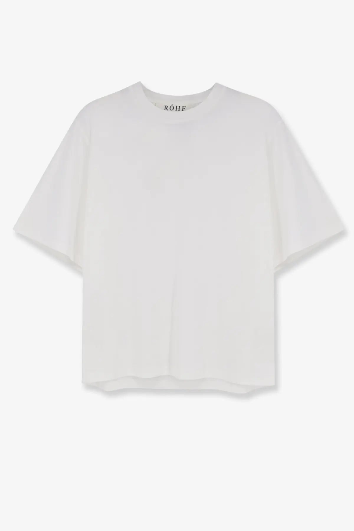 White rohe women’s cotton blend t-shirt with minimalist design and relaxed fit front view