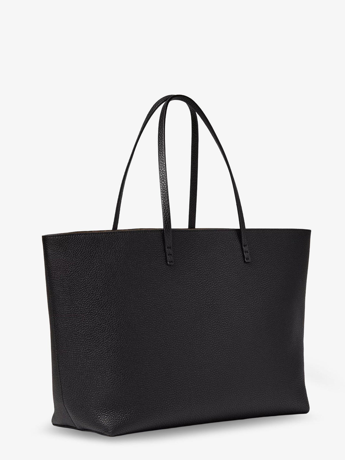 Fendi Women's Roll Large Roman Leather Shopper Black