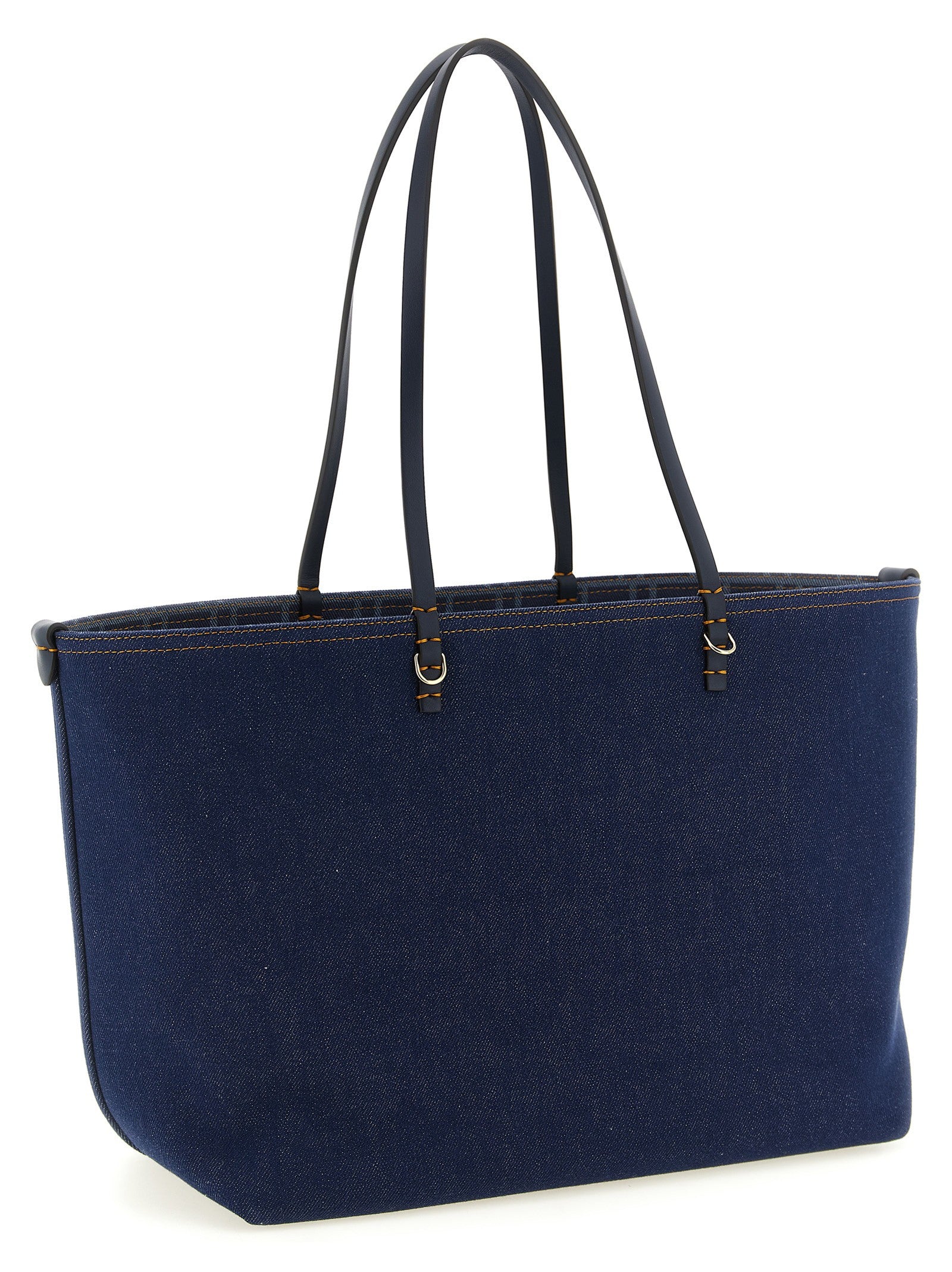 Fendi Roll Medium Reversible Shopping Bag Blue
