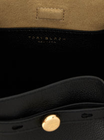 Tory Burch Women's Romy Leather Bucket Bag Black