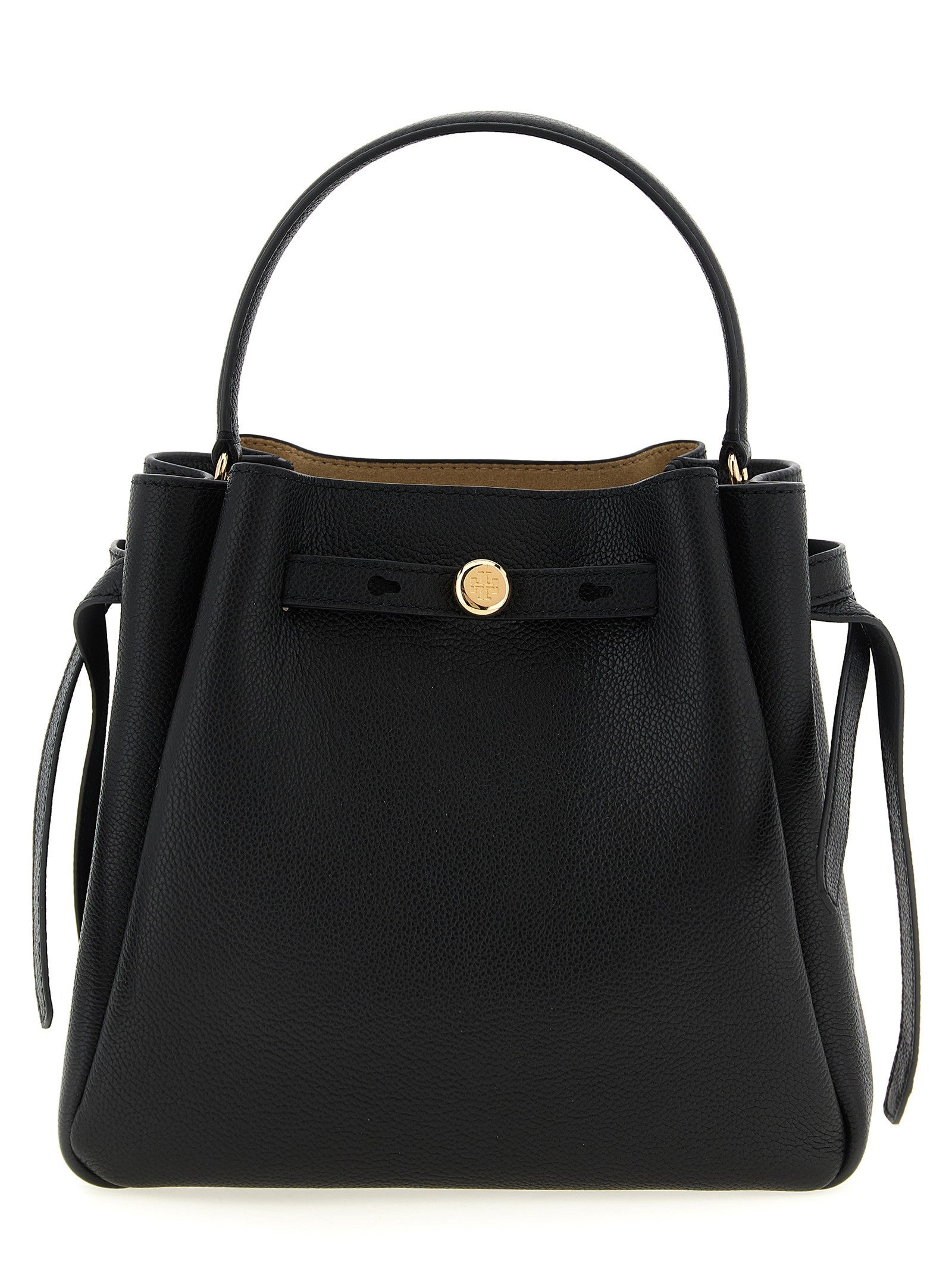 Tory Burch Women's Romy Leather Bucket Bag Black