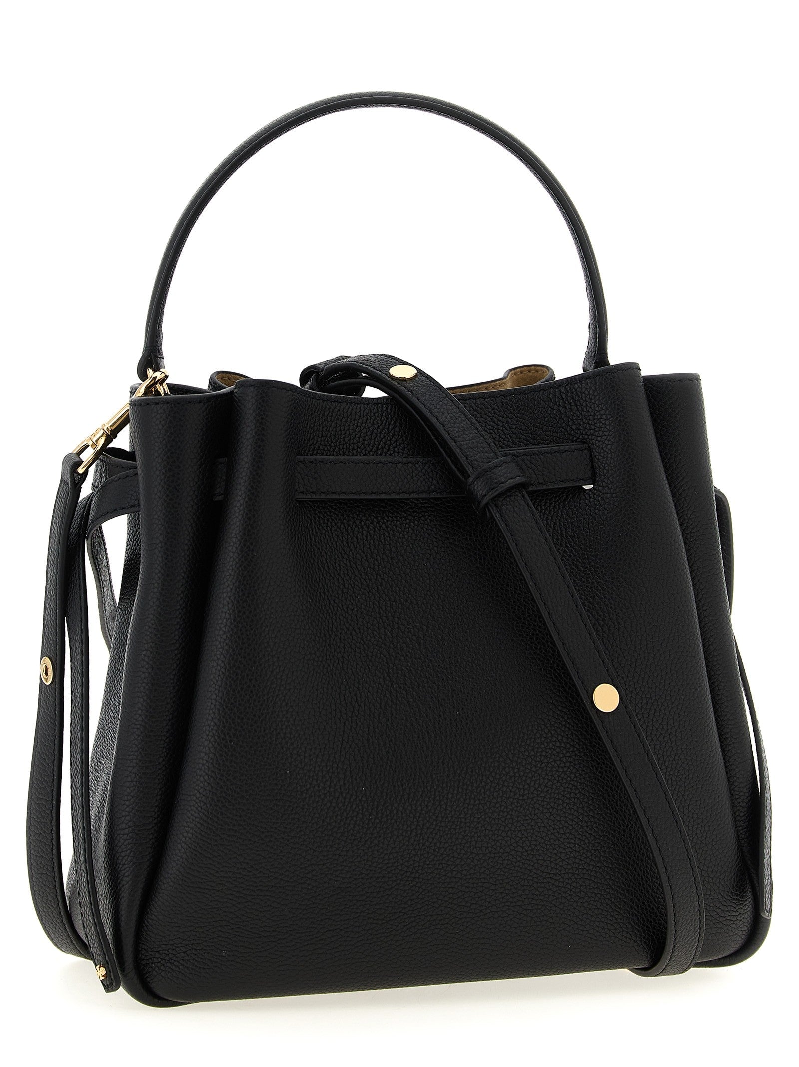 Tory Burch Women's Romy Leather Bucket Bag Black