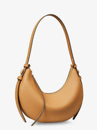 Tory Burch Women's Romy Half Moon Leather Shoulder Bag Brown