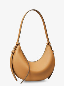 Tory Burch Women's Romy Half Moon Leather Shoulder Bag Brown
