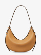 Tory Burch Women's Romy Half Moon Leather Shoulder Bag Brown