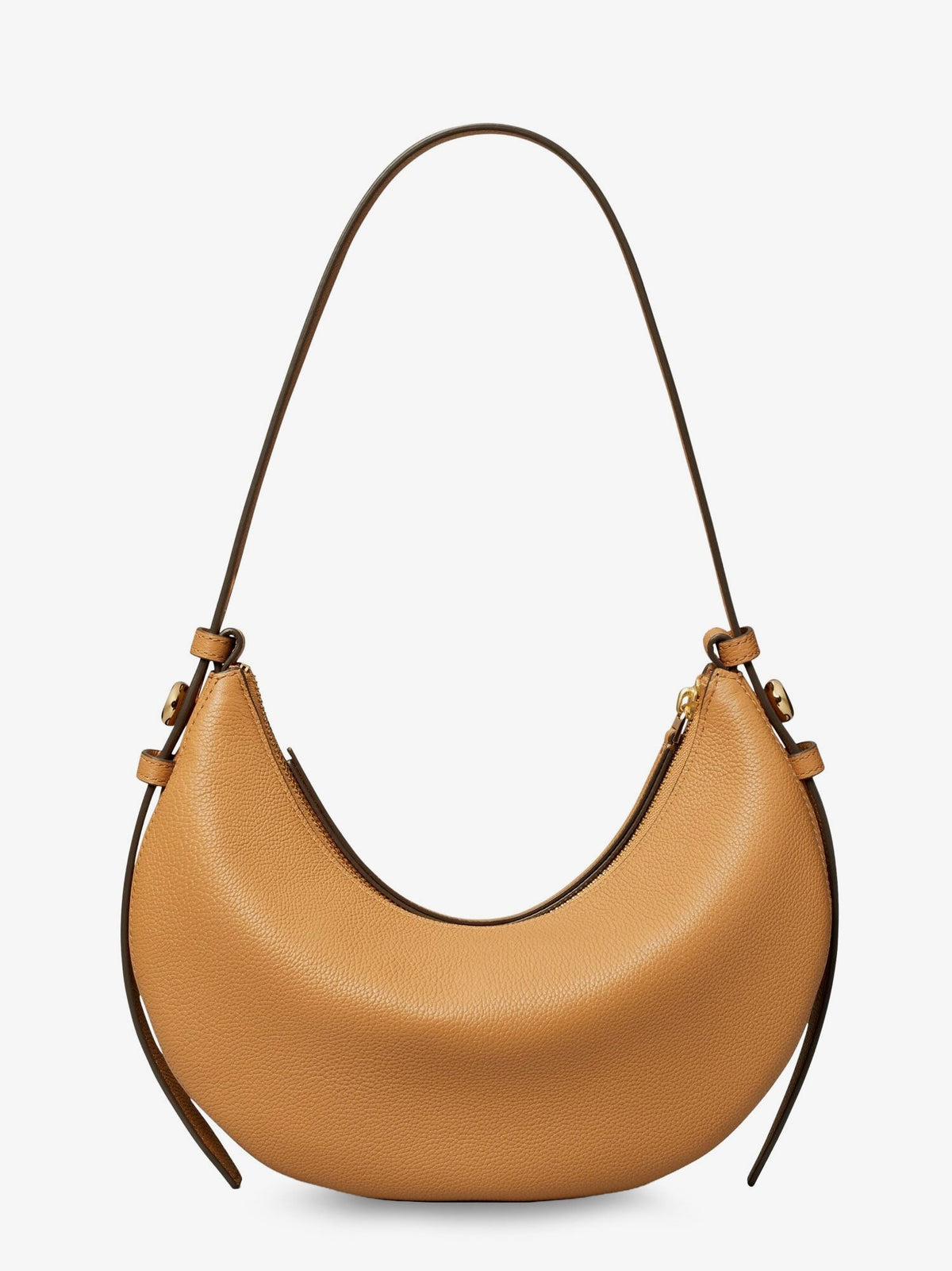 Tory Burch Women's Romy Half Moon Leather Shoulder Bag Brown