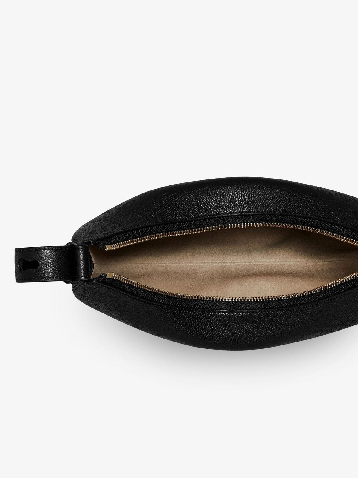 Tory Burch Women's Romy Half Moon Leather Shoulder Bag Black