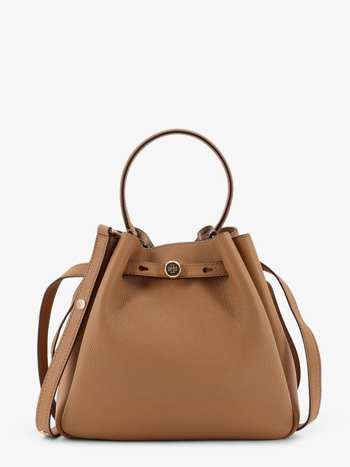 Tory Burch Women's Romy Leather Bucket Bag Brown