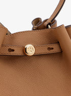 Tory Burch Women's Romy Leather Bucket Bag Brown, view 5