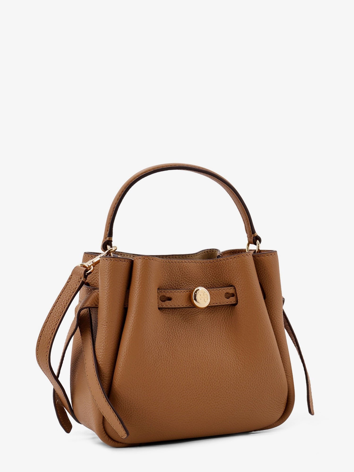 Tory Burch Women's Romy Mini Leather Crossbody Bag Brown