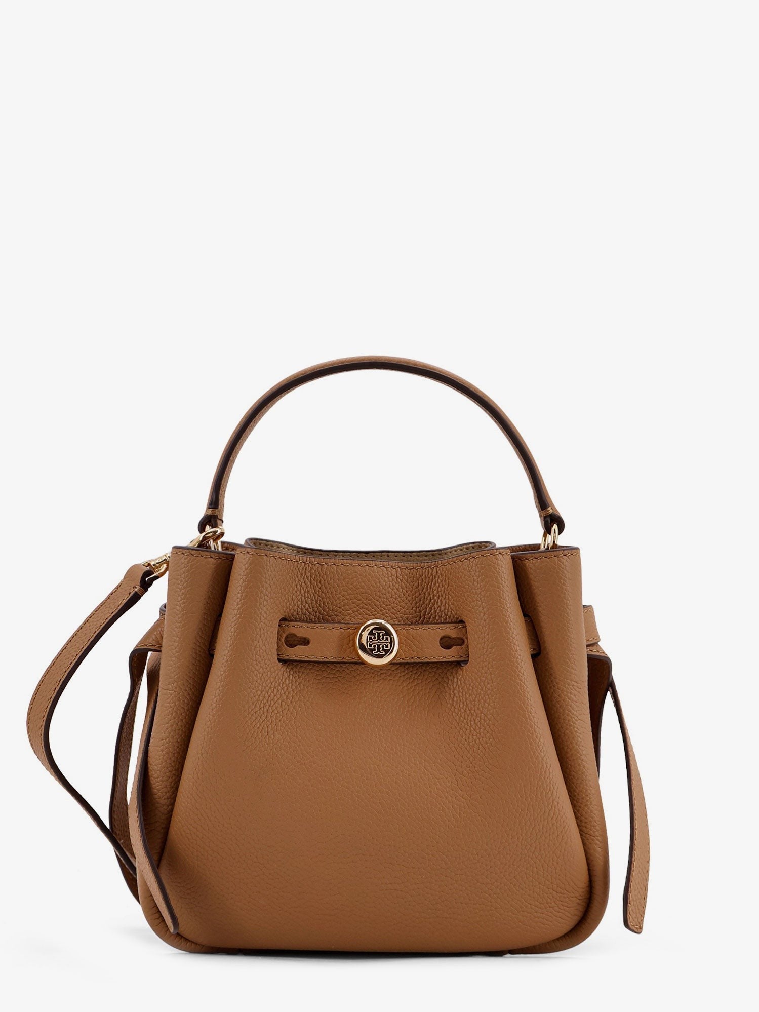 Tory Burch Women's Romy Mini Leather Crossbody Bag Brown