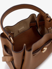 Tory Burch Women's Romy Mini Leather Crossbody Bag Brown