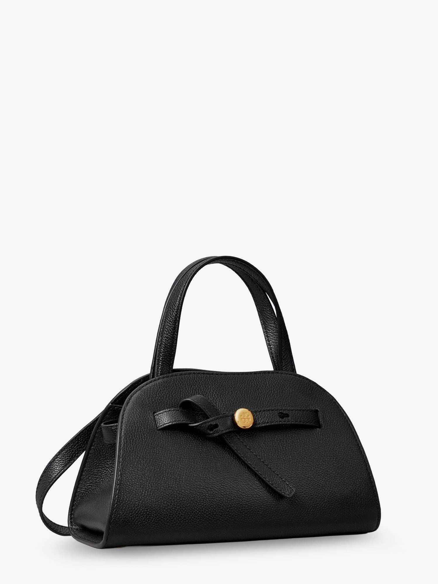 Tory Burch Women's Romy Small Leather Satchel Bag Black