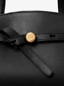 Tory Burch Women's Romy Small Leather Satchel Bag Black