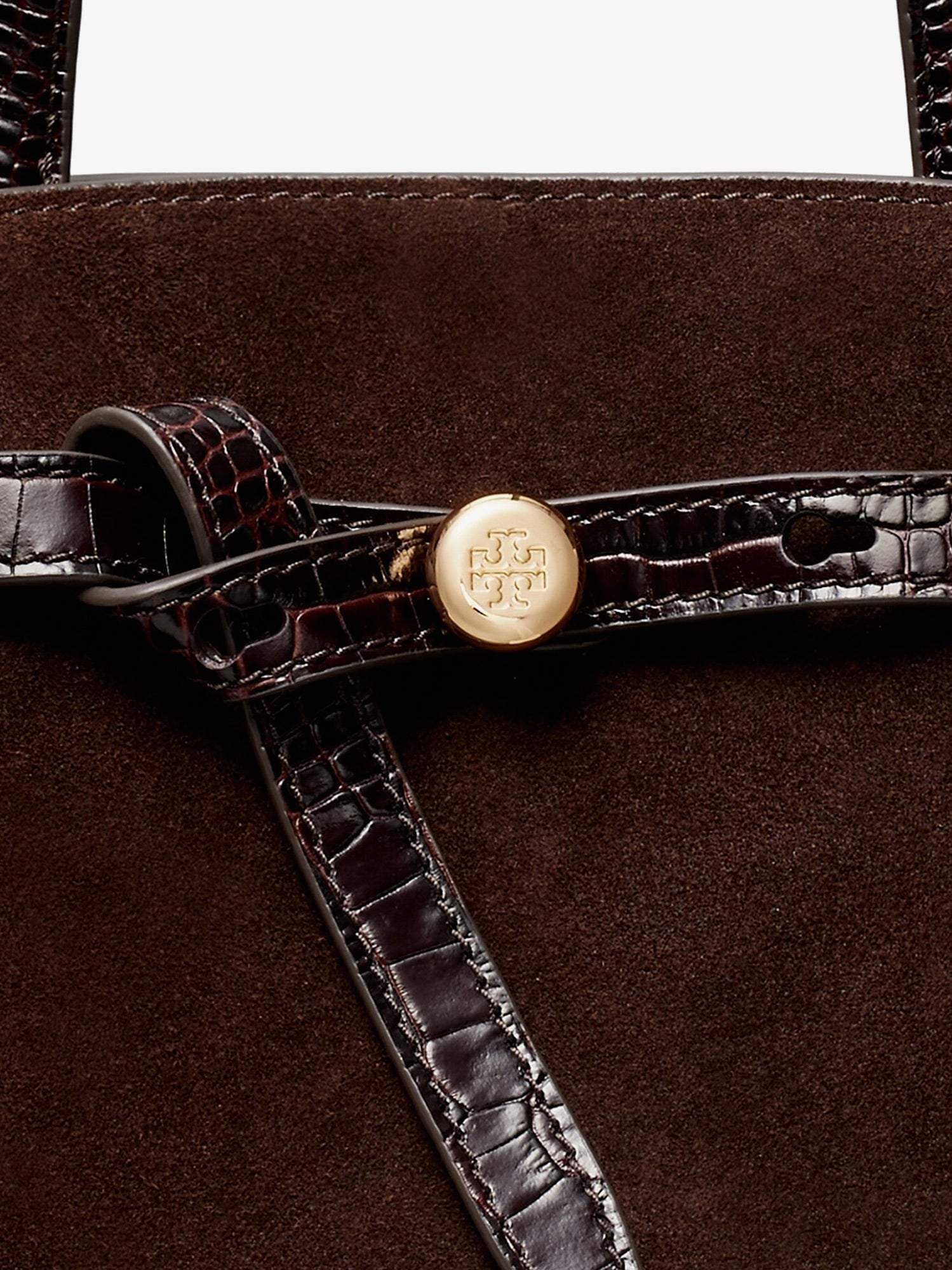 Tory Burch Women's Romy Small Suede Satchel Bag Brown