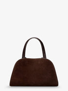 Tory Burch Women's Romy Small Suede Satchel Bag Brown, view 2