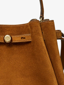 Tory Burch Women's Romy Suede Bucket Bag Beige