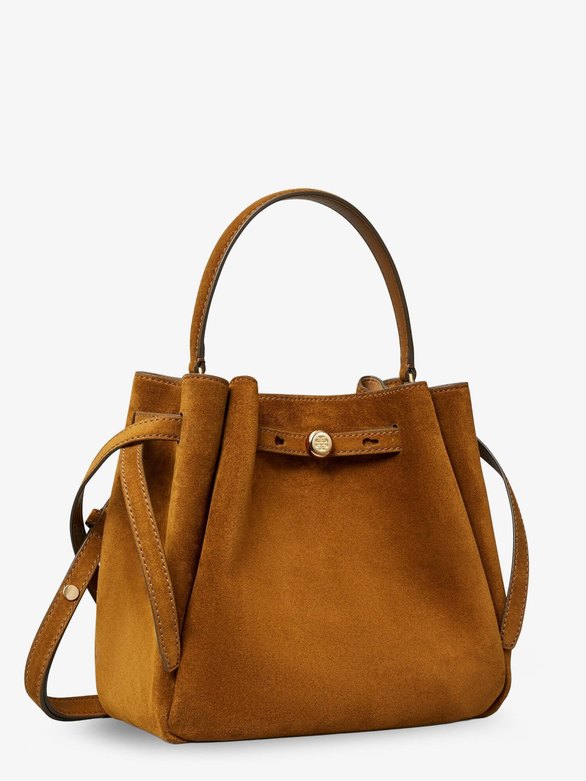 Tory Burch Women's Romy Suede Bucket Bag Beige, view 3