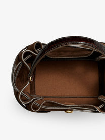 Tory Burch Women's Romy Suede Bucket Bag Brown