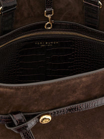 Tory Burch Romy Top Case Handbag Brown