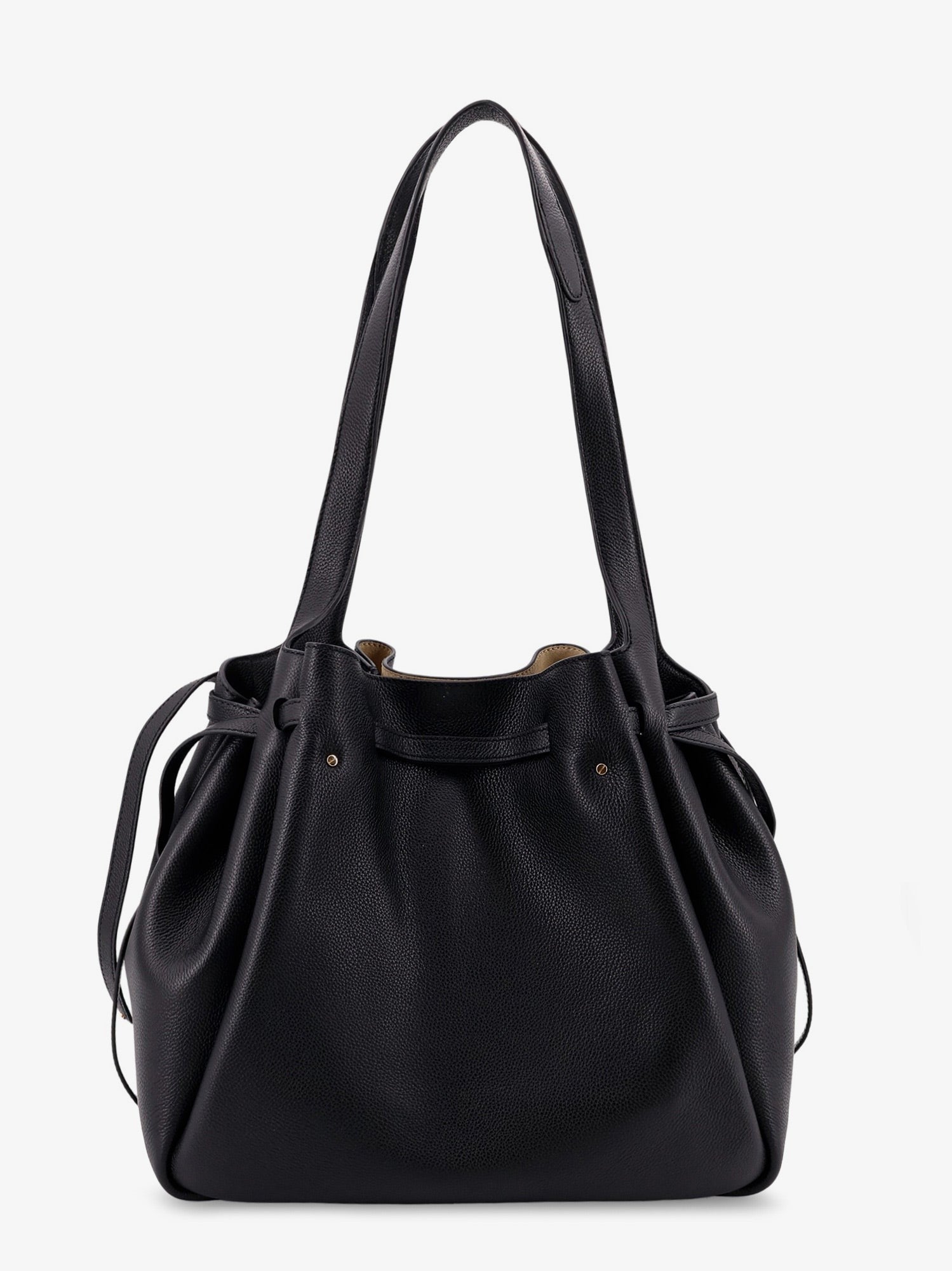 Tory Burch Women's Romy Tote Leather Shopping Bag Black