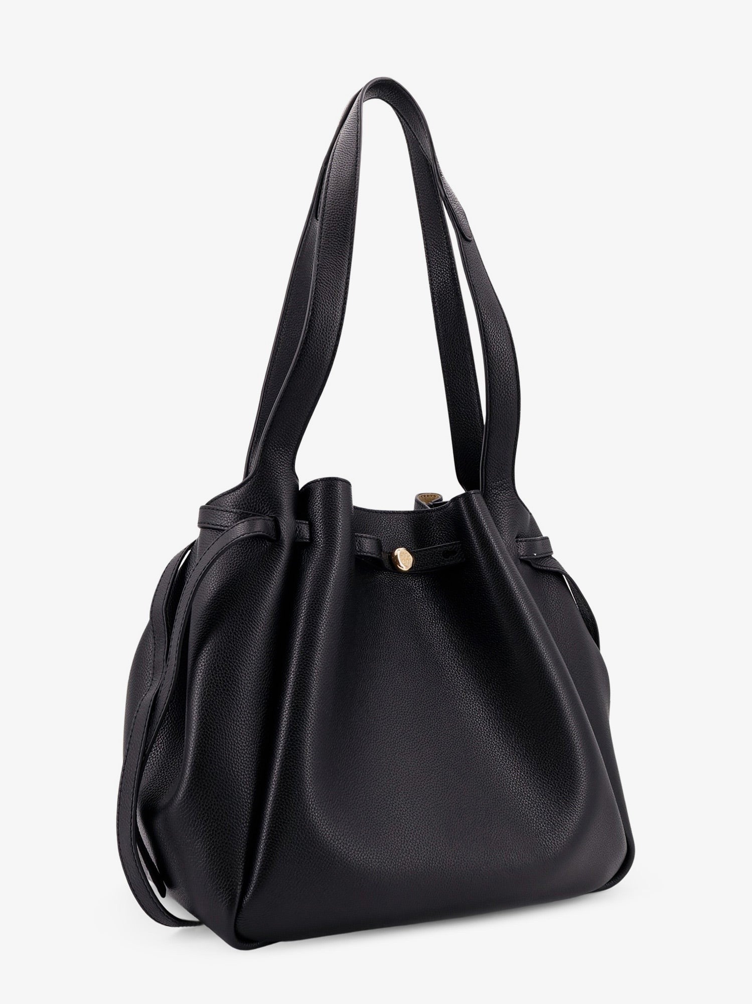 Tory Burch Women's Romy Tote Leather Shopping Bag Black