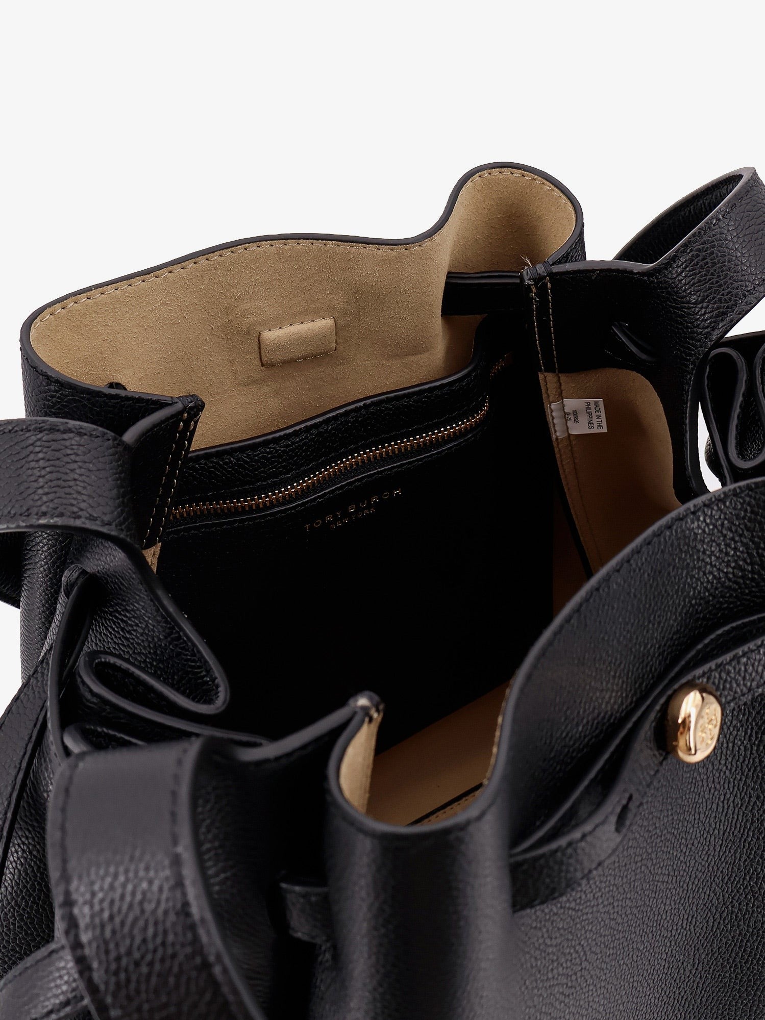 Tory Burch Women's Romy Tote Leather Shopping Bag Black