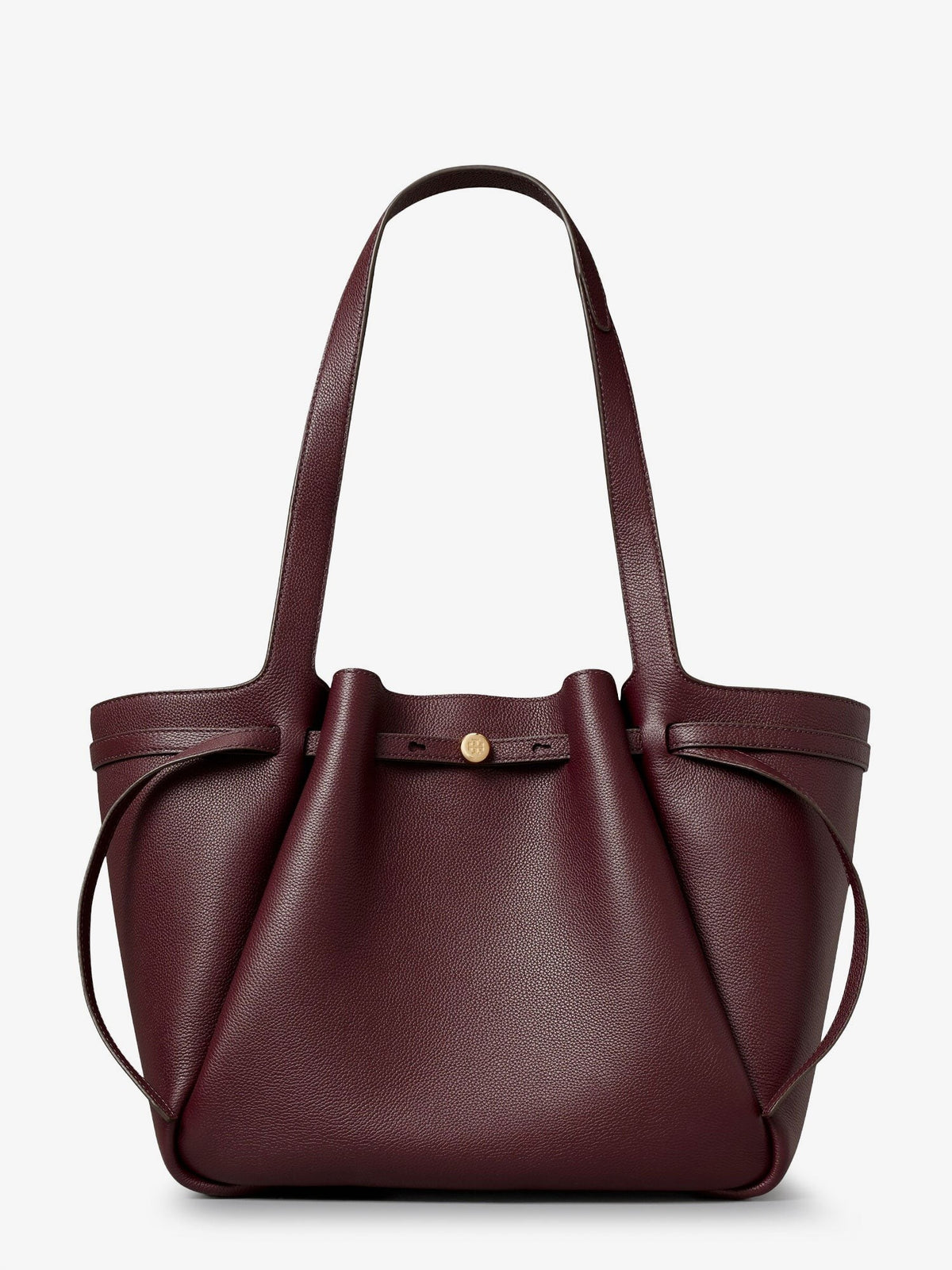 Tory Burch Women's Romy Tote Leather Shoulder Bag DARKCARMINE