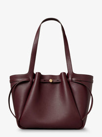 Tory Burch Women's Romy Tote Leather Shoulder Bag DARKCARMINE