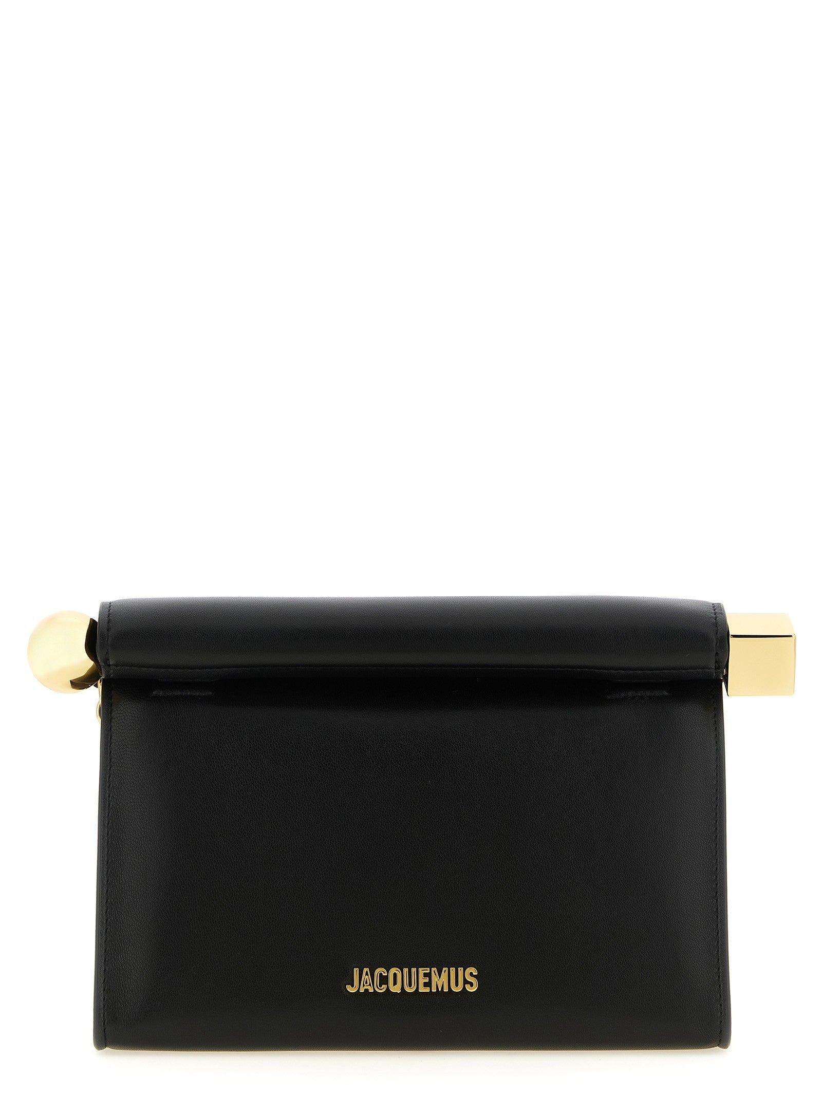 JACQUEMUS Rond Carré Clutch Bag Black