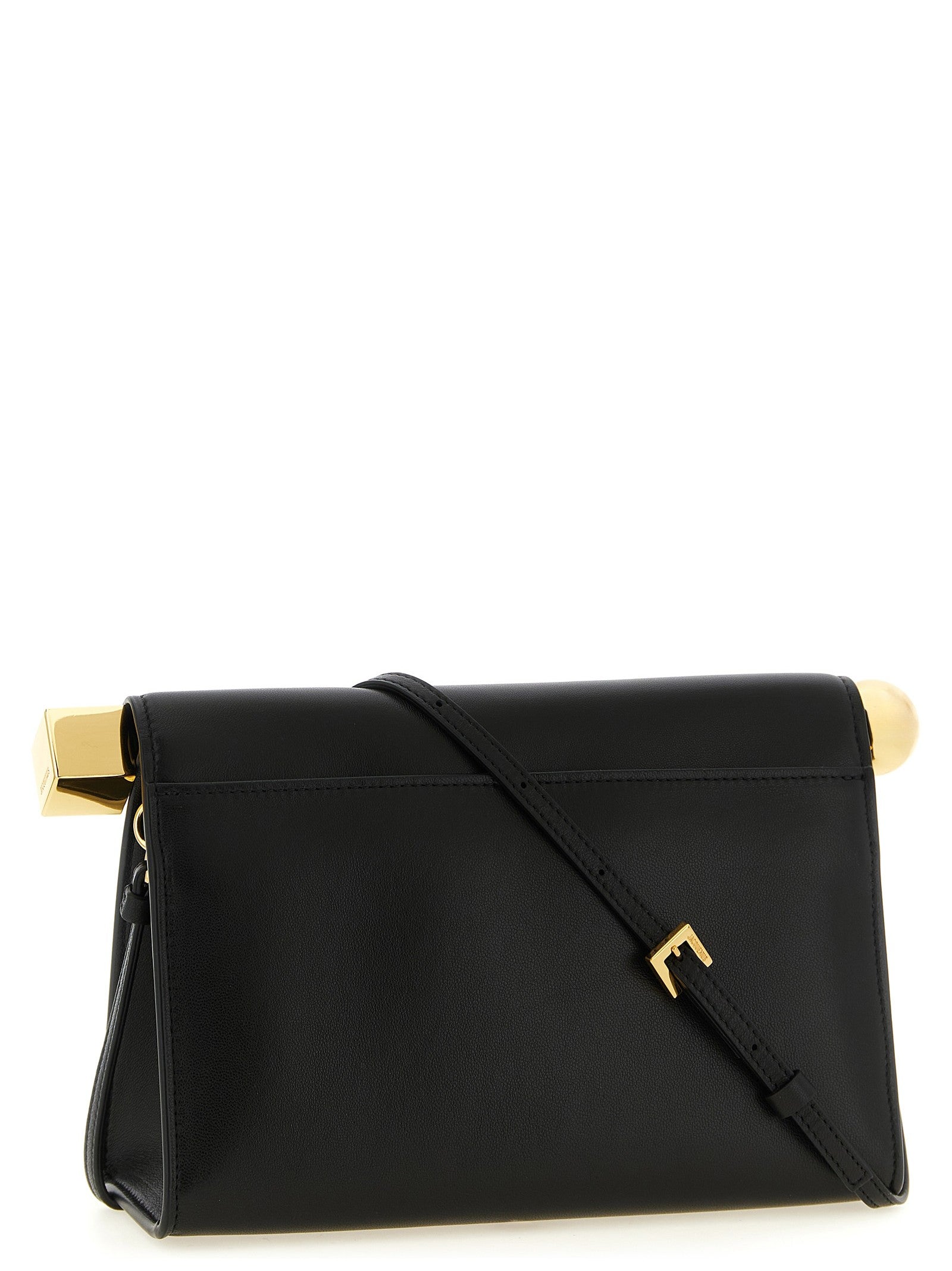 JACQUEMUS Rond Carré Clutch Bag Black