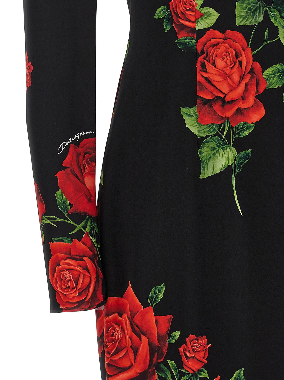 Dolce &amp; Gabbana Rose Longuette Dress Gold