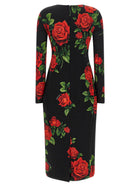 Dolce &amp; Gabbana Rose Longuette Dress Gold