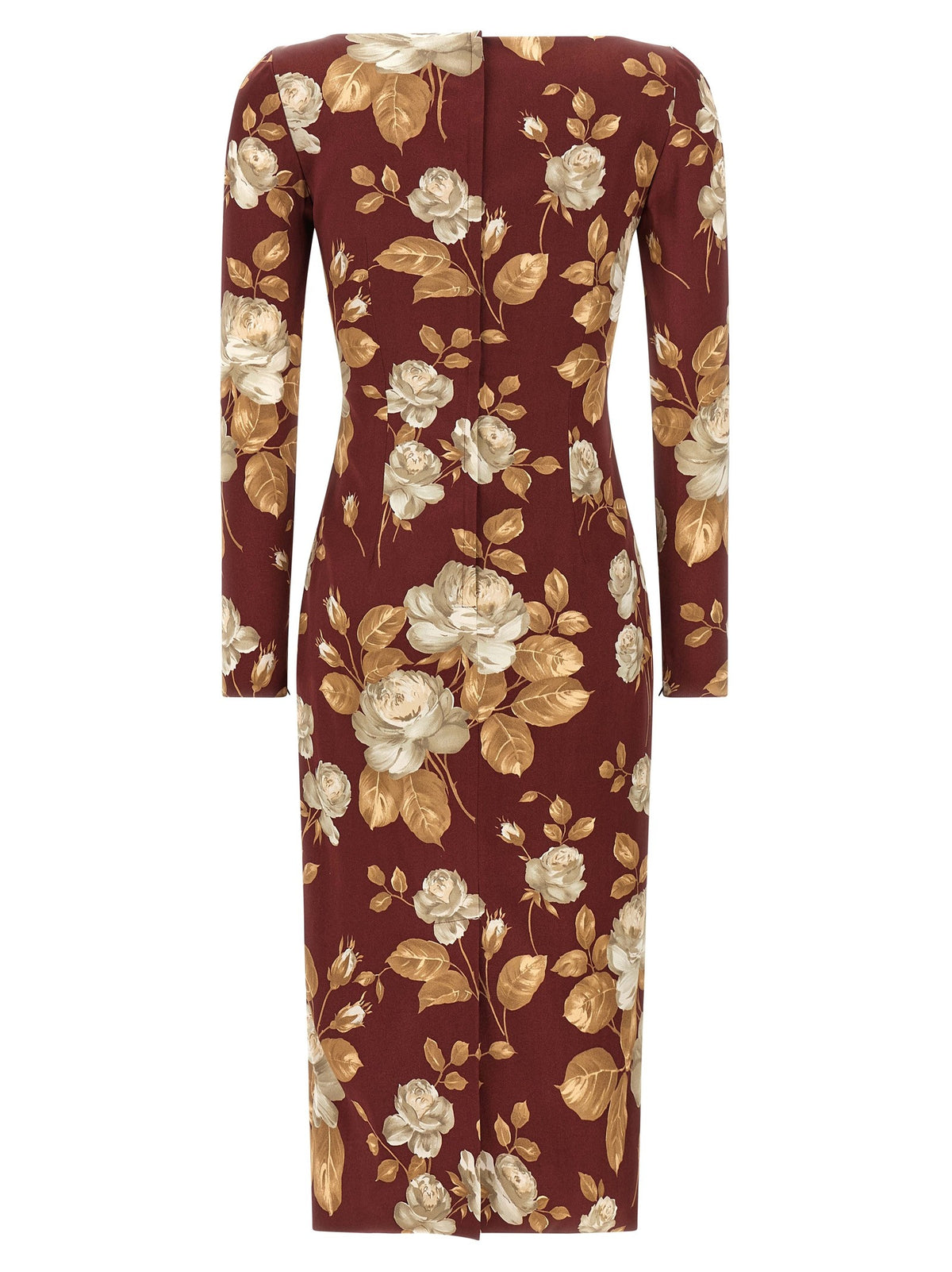 Dolce &amp; Gabbana Rose Print Dress Gold, view 2
