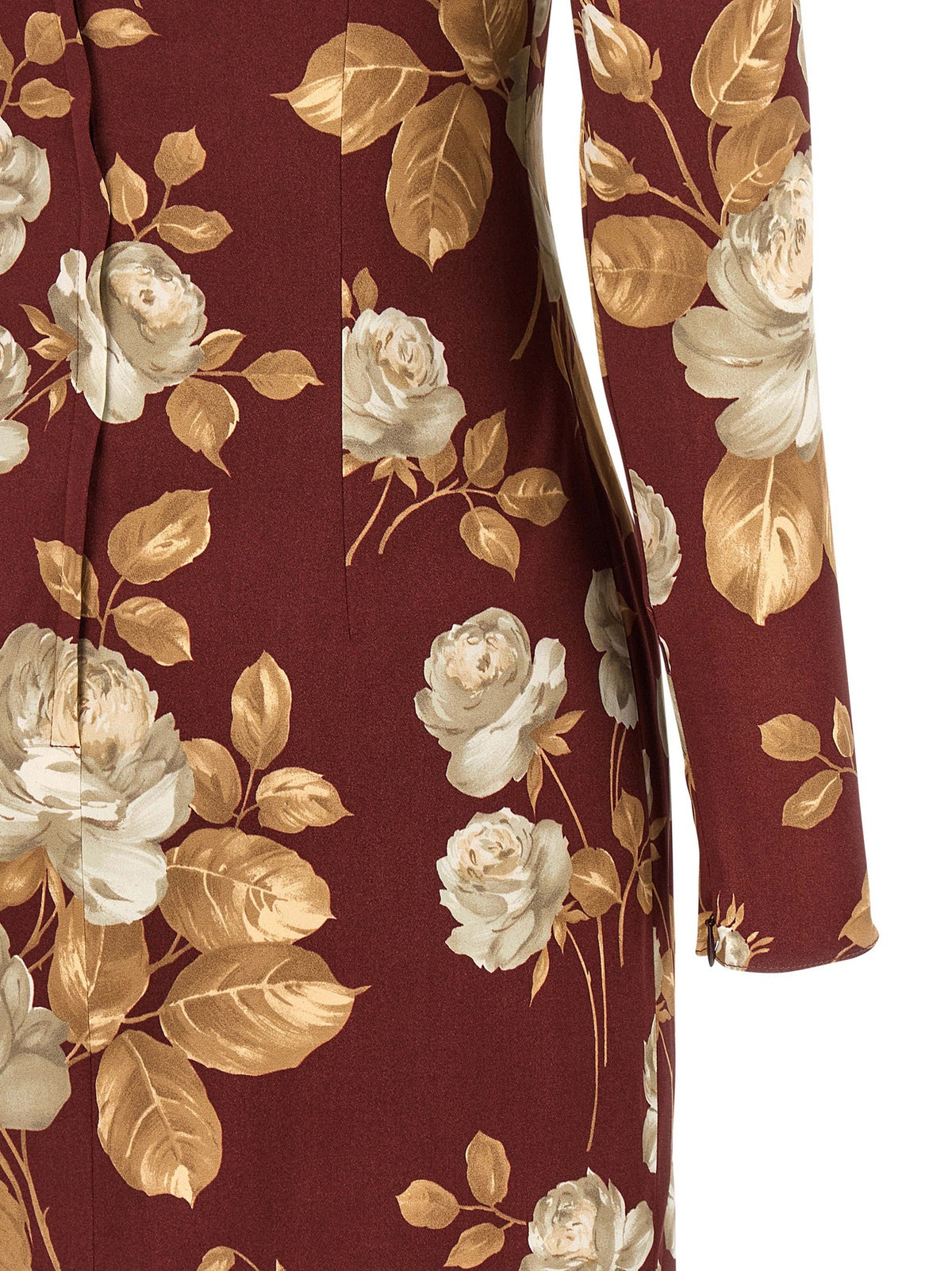 Dolce &amp; Gabbana Rose Print Dress Gold, view 4