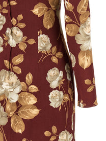Dolce &amp; Gabbana Rose Print Dress Gold, view 4