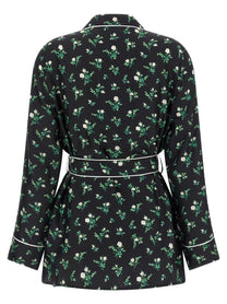Dolce &amp; Gabbana Roselline and Lily of the Lilies of the Flowers Printed Shirt Black