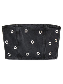 ROTATE BIRGER CHRISTENSEN - ROTATE BIRGER CHRISTENSEN - ’Studded Denim’ top - Women’s Tops