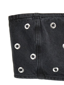 ROTATE BIRGER CHRISTENSEN - ROTATE BIRGER CHRISTENSEN - ’Studded Denim’ top - Women’s Tops