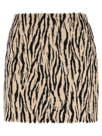 ROTATE BIRGER CHRISTENSEN - ROTATE BIRGER CHRISTENSEN - ’Printed Faux Fur’ skirt - Women’s Bottoms
