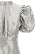 ROTATE Birger Christensen Sequin Midi Dress Grey, view 3