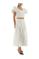 ROTATE Birger Christensen Women's Cotton Top White, view 2