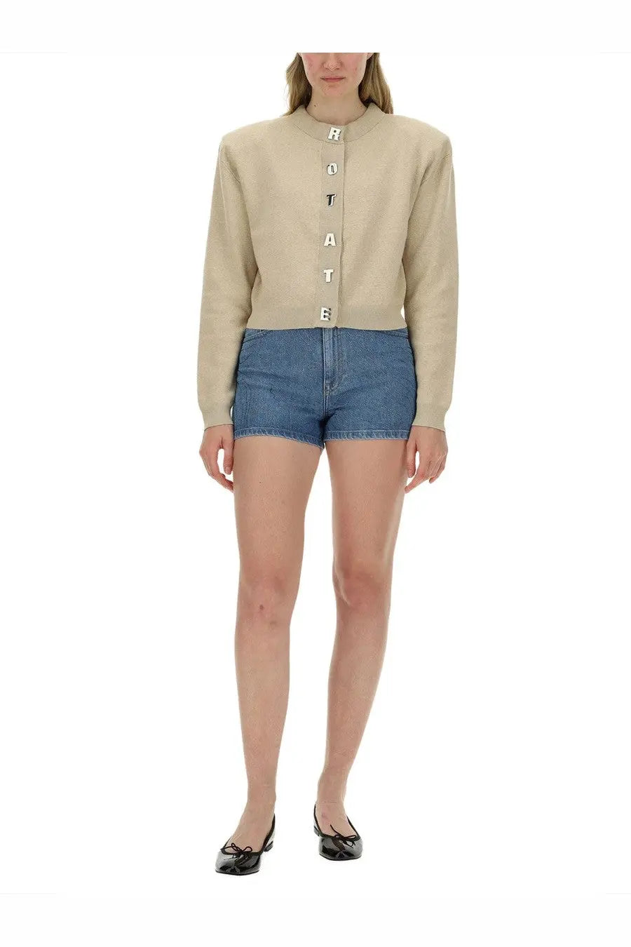 ROTATE Birger Christensen Women's Denim Shorts Blue, view 2