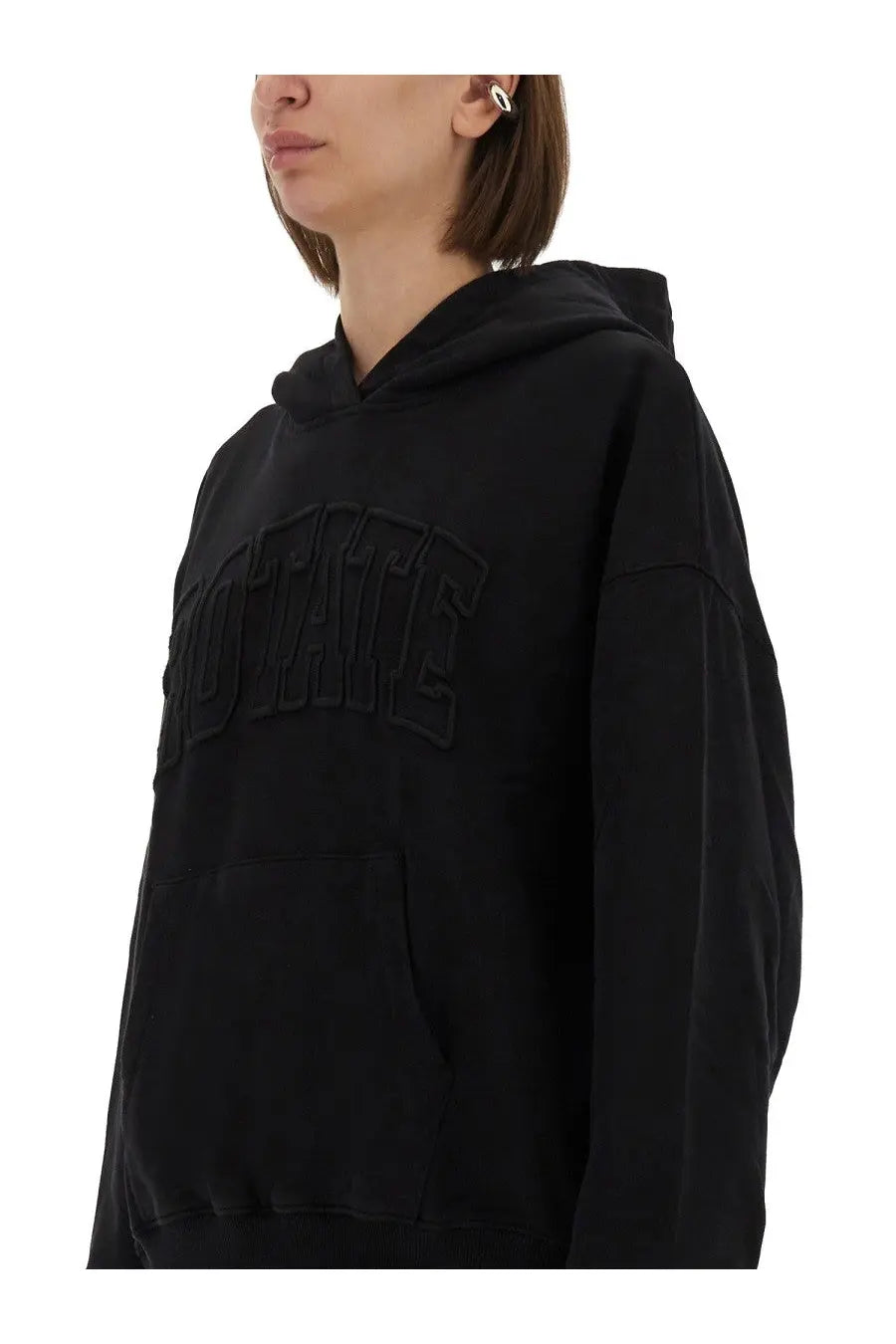 ROTATE Birger Christensen Women's Hooded Sweatshirt Black, view 4