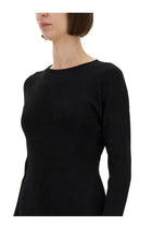ROTATE Birger Christensen Women's Knitted Mini Dress Black, view 4